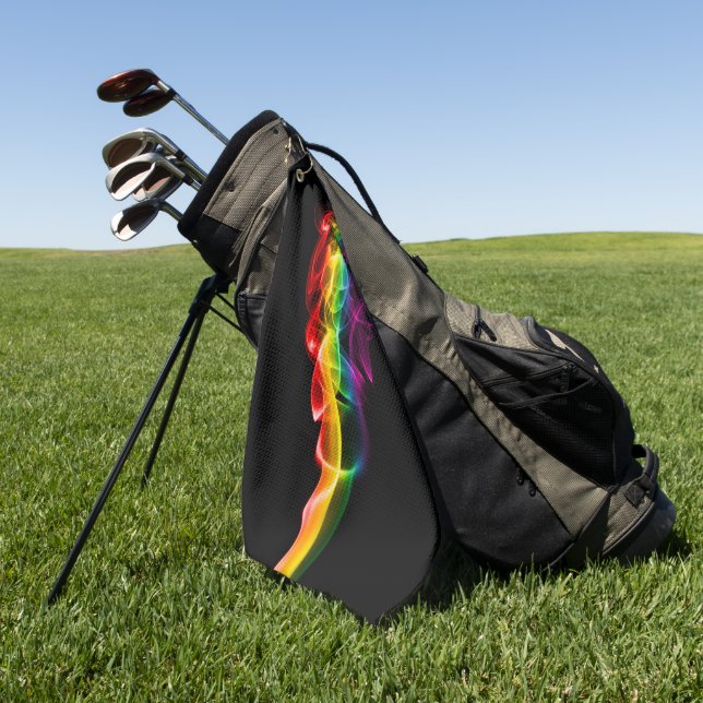SlipperyJoe's smoke vivid rainbow-colours celebrat Golf Towel (Green)