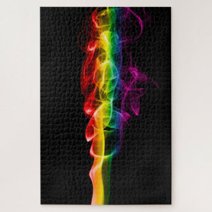 SlipperyJoe's smoke vivid rainbow-colours celebrat Jigsaw Puzzle