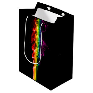 SlipperyJoe's smoke vivid rainbow-colours celebrat Medium Gift Bag