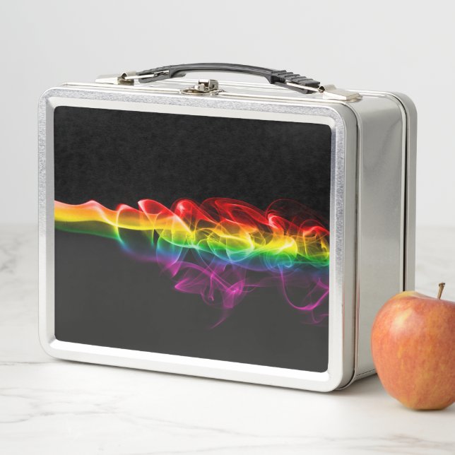 SlipperyJoe's smoke vivid rainbow-colours celebrat Metal Lunch Box (In Situ)