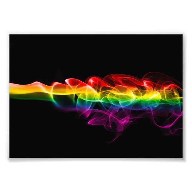 SlipperyJoe's smoke vivid rainbow-colours celebrat Photo Print (Front)