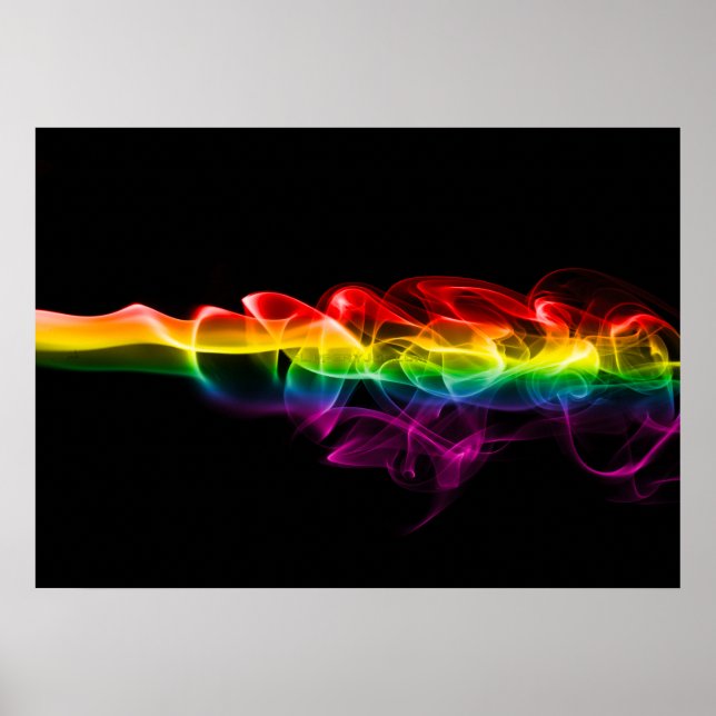 SlipperyJoe's smoke vivid rainbow-colours celebrat Poster (Front)