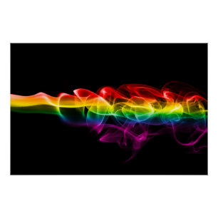 SlipperyJoe's smoke vivid rainbow-colours celebrat Poster