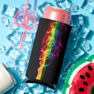 SlipperyJoe's smoke vivid rainbow-colours celebrat Seltzer Can Cooler