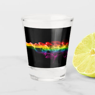SlipperyJoe's smoke vivid rainbow-colours celebrat Shot Glass