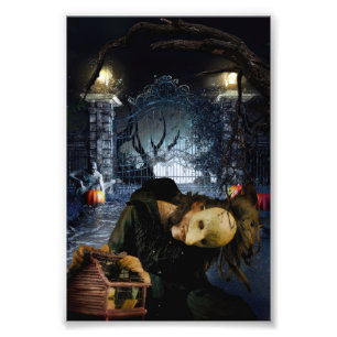 SlipperyJoe's spooky Halloween scary woods large i Photo Print