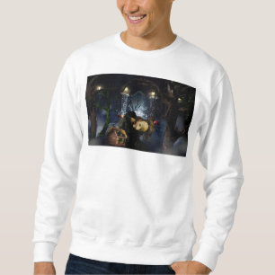 SlipperyJoe's spooky Halloween scary woods large i Sweatshirt