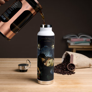 SlipperyJoe's spooky Halloween scary woods large i Water Bottle