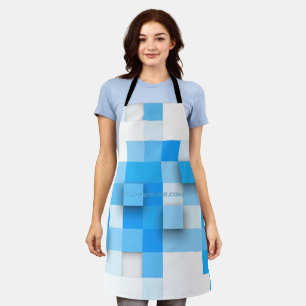 SlipperyJoe's squares artwork mosaic modern three- Apron