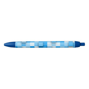 SlipperyJoe's squares artwork mosaic modern three- Black Ink Pen