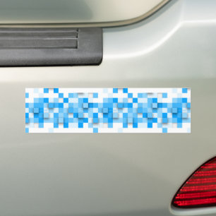 SlipperyJoe's squares artwork mosaic modern three- Bumper Sticker