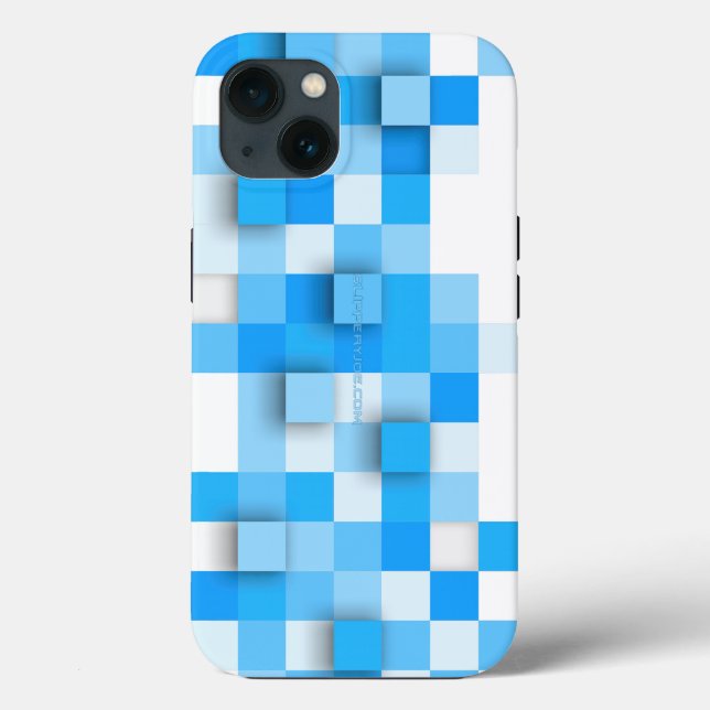 SlipperyJoe's squares artwork mosaic modern three- Case-Mate iPhone Case (Back)