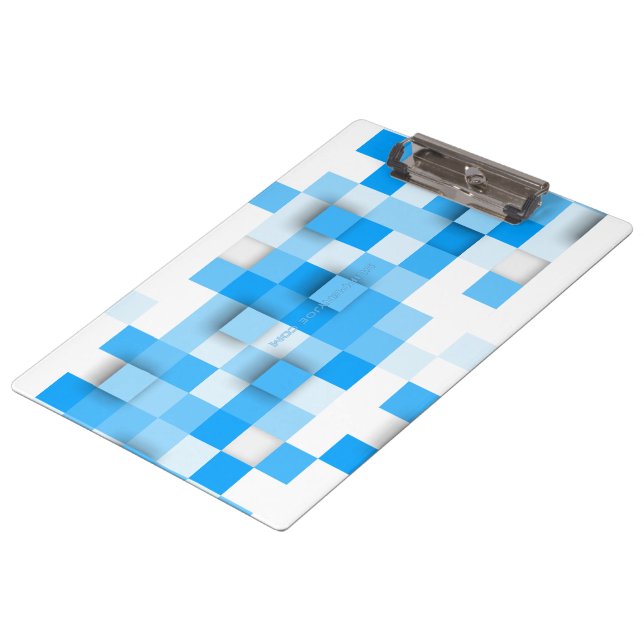 SlipperyJoe's squares artwork mosaic modern three- Clipboard (Angled)