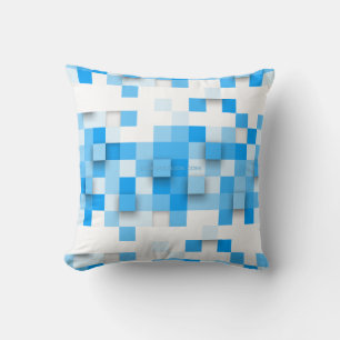 SlipperyJoe's squares artwork mosaic modern three- Cushion