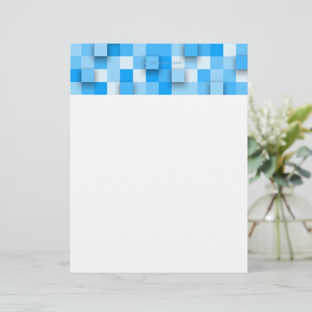 SlipperyJoe's squares artwork mosaic modern three- Custom Letterhead (Standing Front)