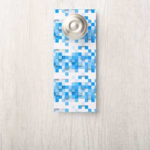 SlipperyJoe's squares artwork mosaic modern three- Door Hanger