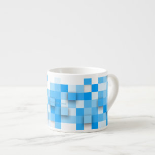 SlipperyJoe's squares artwork mosaic modern three- Espresso Cup