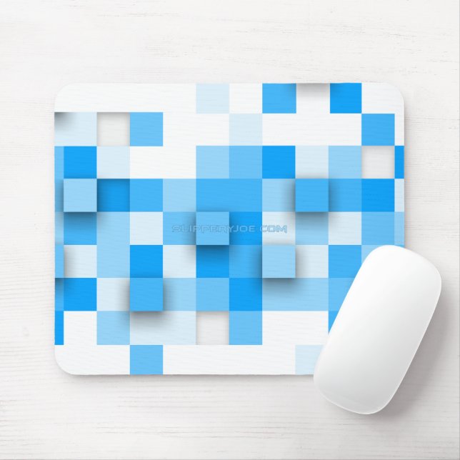SlipperyJoe's squares artwork mosaic modern three- Mouse Mat (With Mouse)