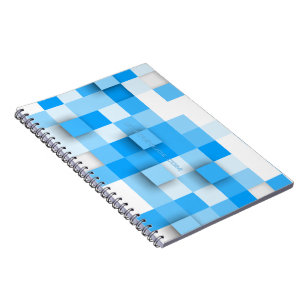 SlipperyJoe's squares artwork mosaic modern three- Notebook