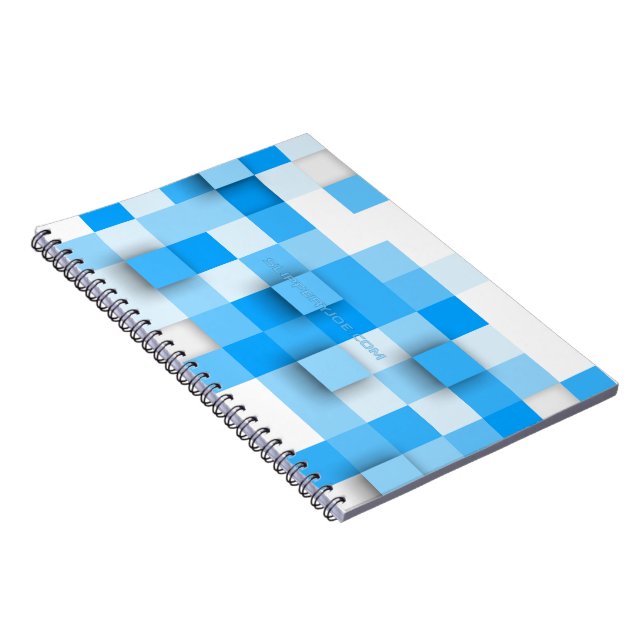 SlipperyJoe's squares artwork mosaic modern three- Notebook (Right Side)