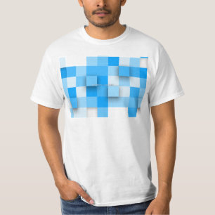 SlipperyJoe's squares artwork mosaic modern three- T-Shirt