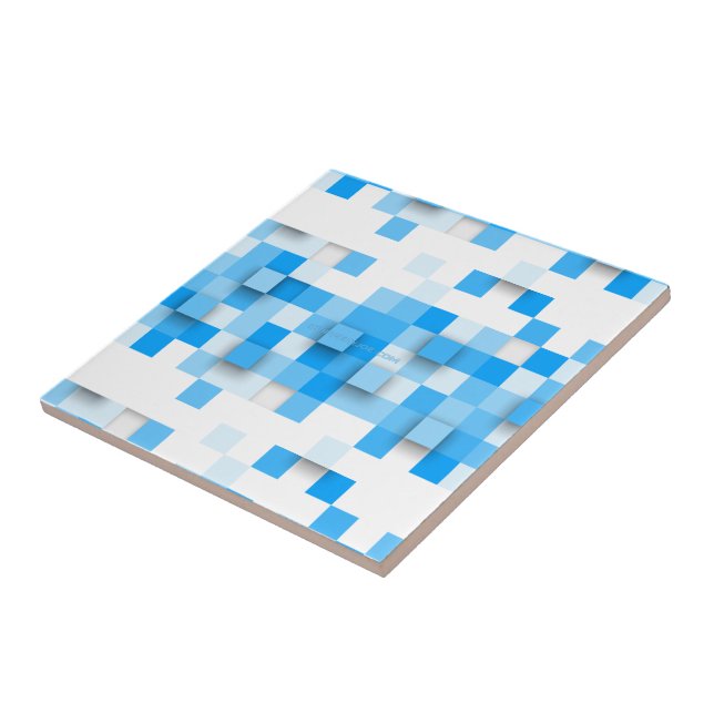 SlipperyJoe's squares artwork mosaic modern three- Tile (Side)