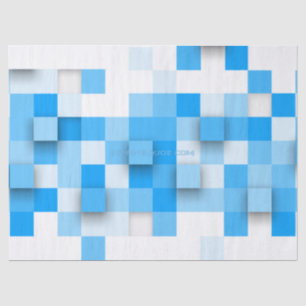 SlipperyJoe's squares artwork mosaic modern three- Tissue Paper