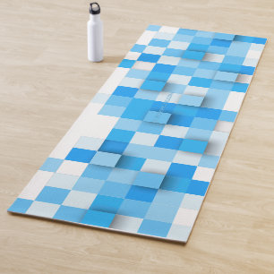 SlipperyJoe's squares artwork mosaic modern three- Yoga Mat