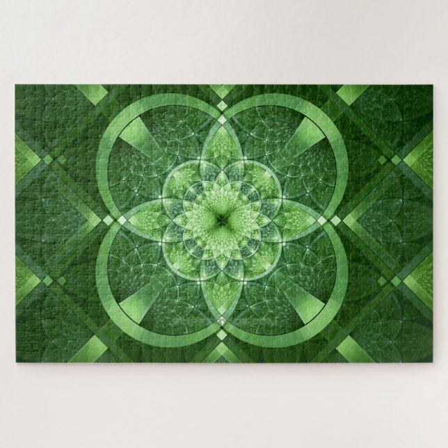 SlipperyJoe's St. Patrick's Day Fractal LGBTQIA vo Jigsaw Puzzle (Horizontal)