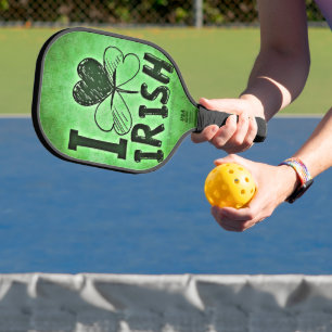 SlipperyJoe's St. Patrick's Day Irish three-leaf c Pickleball Paddle