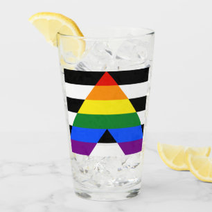 SlipperyJoe's Straight Ally Flag gay gifts LGBTQIA Glass