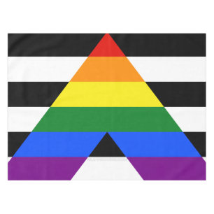 SlipperyJoe's Straight Ally Flag gay gifts LGBTQIA Tablecloth