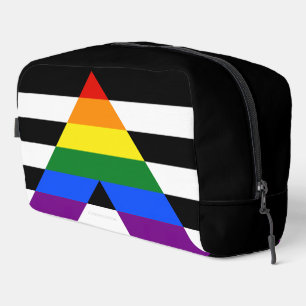 SlipperyJoe's straight ally flag smooth rainbow gr Dopp Kit