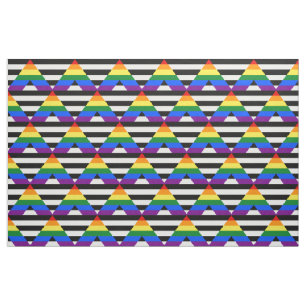 SlipperyJoe's straight ally flag smooth rainbow gr Fabric