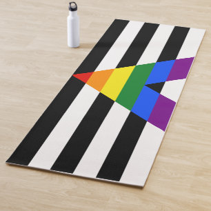 SlipperyJoe's straight ally flag smooth rainbow gr Yoga Mat