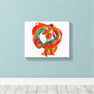 SlipperyJoe's striking modern Pride-themed masculi Canvas Print