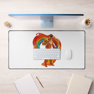 SlipperyJoe's striking modern Pride-themed masculi Desk Mat