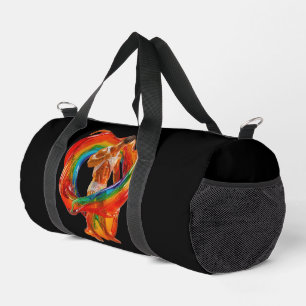 SlipperyJoe's striking modern Pride-themed masculi Duffle Bag