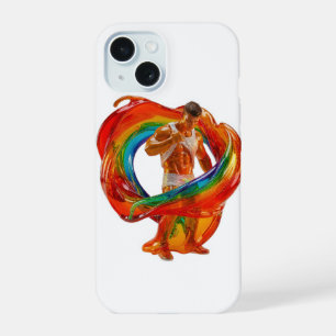 SlipperyJoe's striking modern Pride-themed masculi iPhone 15 Case