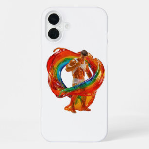 SlipperyJoe's striking modern Pride-themed masculi iPhone 16 Plus Case