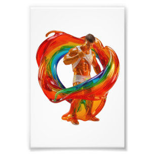 SlipperyJoe's striking modern Pride-themed masculi Photo Print