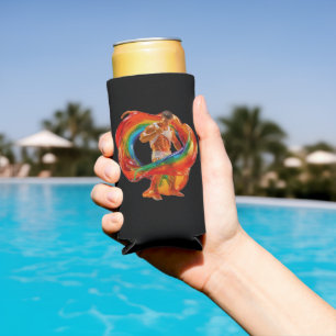 SlipperyJoe's striking modern Pride-themed masculi Seltzer Can Cooler