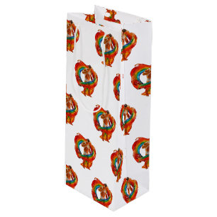 SlipperyJoe's striking modern Pride-themed masculi Wine Gift Bag