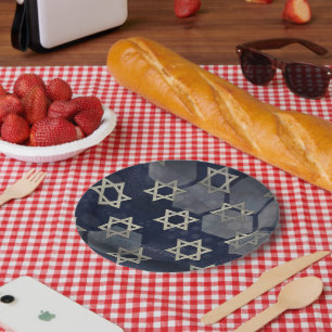 SlipperyJoe's strong Hanukkah vibe Star of David m Paper Plate