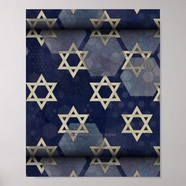 SlipperyJoe's strong Hanukkah vibe Star of David m Poster (Front)