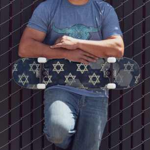 SlipperyJoe's strong Hanukkah vibe Star of David m Skateboard