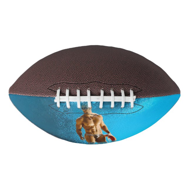 SlipperyJoe's strong sexy muscular man leopard pri American Football (Front)