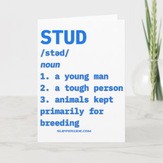Slipperyjoes Stud Definition Animals Dictionary B  Card