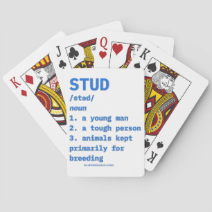 SlipperyJoe's stud definition animals dictionary b Playing Cards