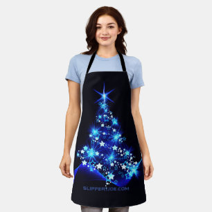 SlipperyJoe's stylised glowing Christmas tree brig Apron